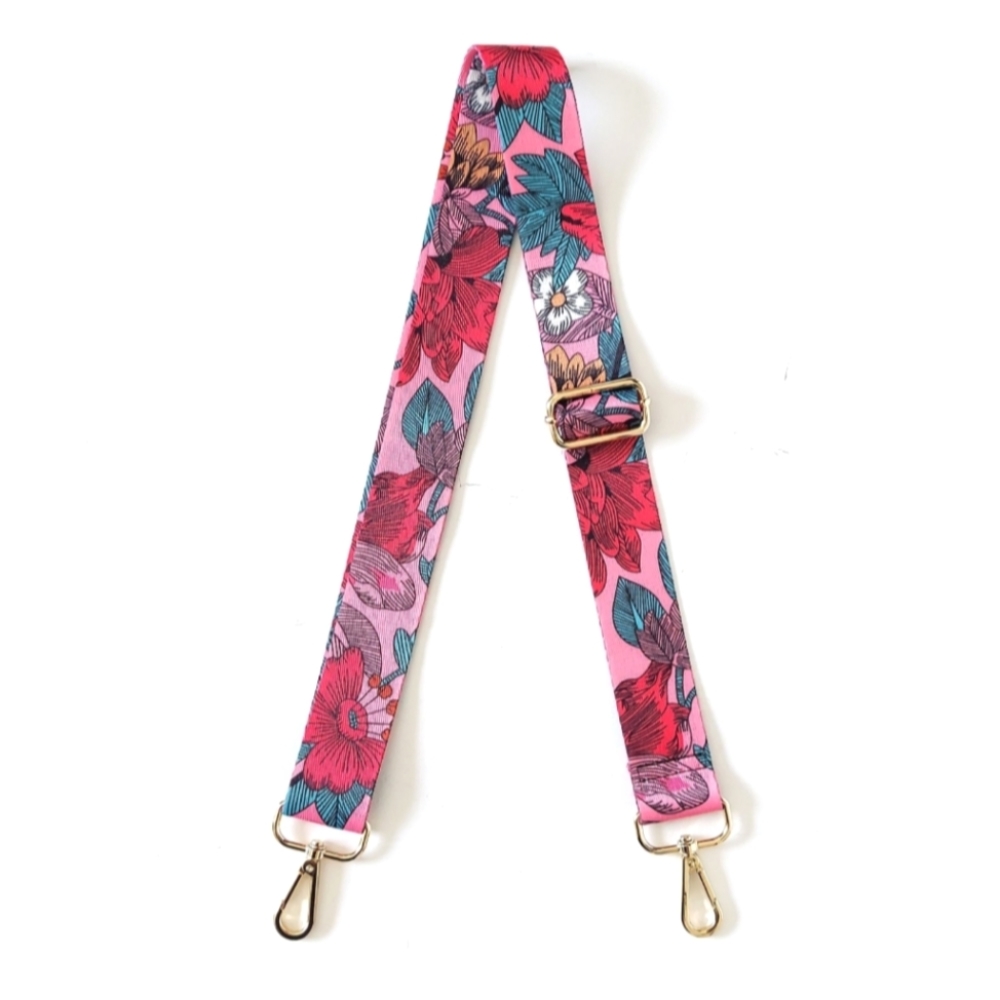 Bag Strap - Pink Floral